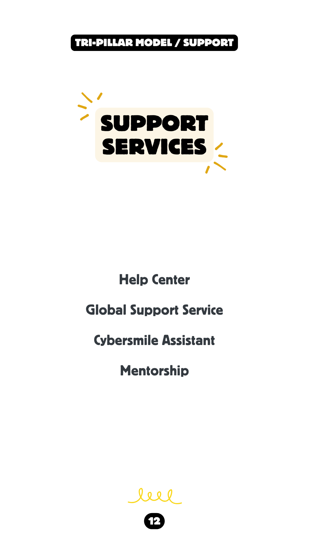 Tri Pillar Business Model Slide Support Services