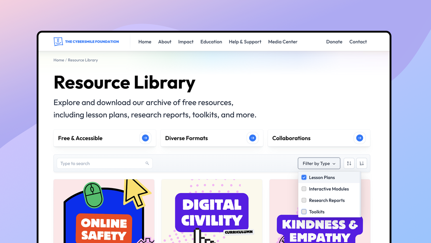 Cybersmile Website Announcement Resources